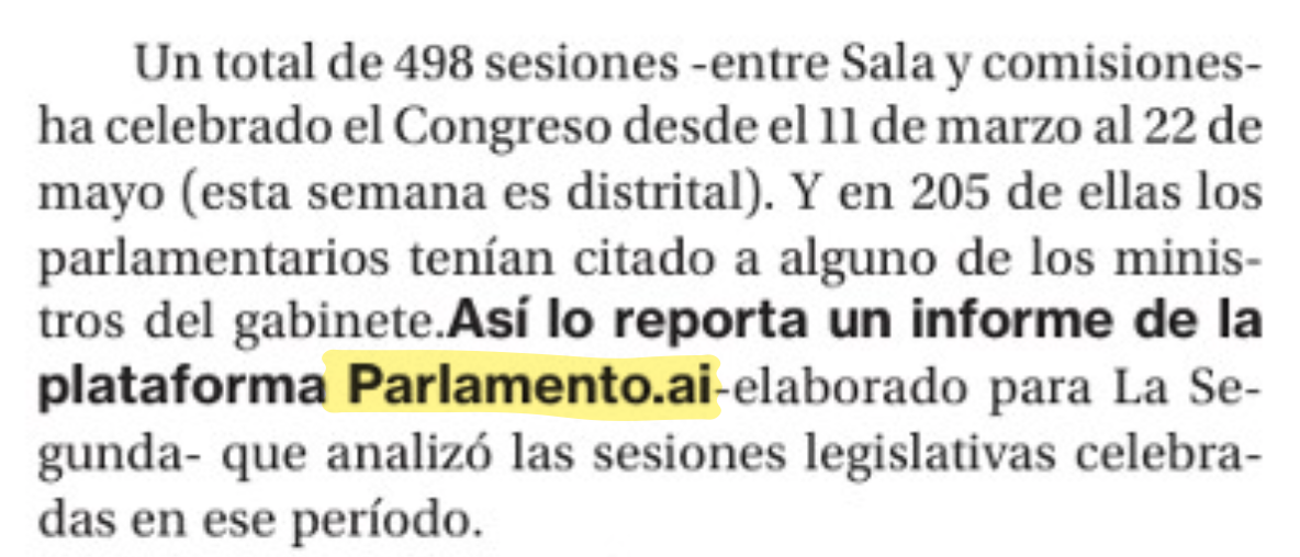 La Segunda · Parlamento.ai