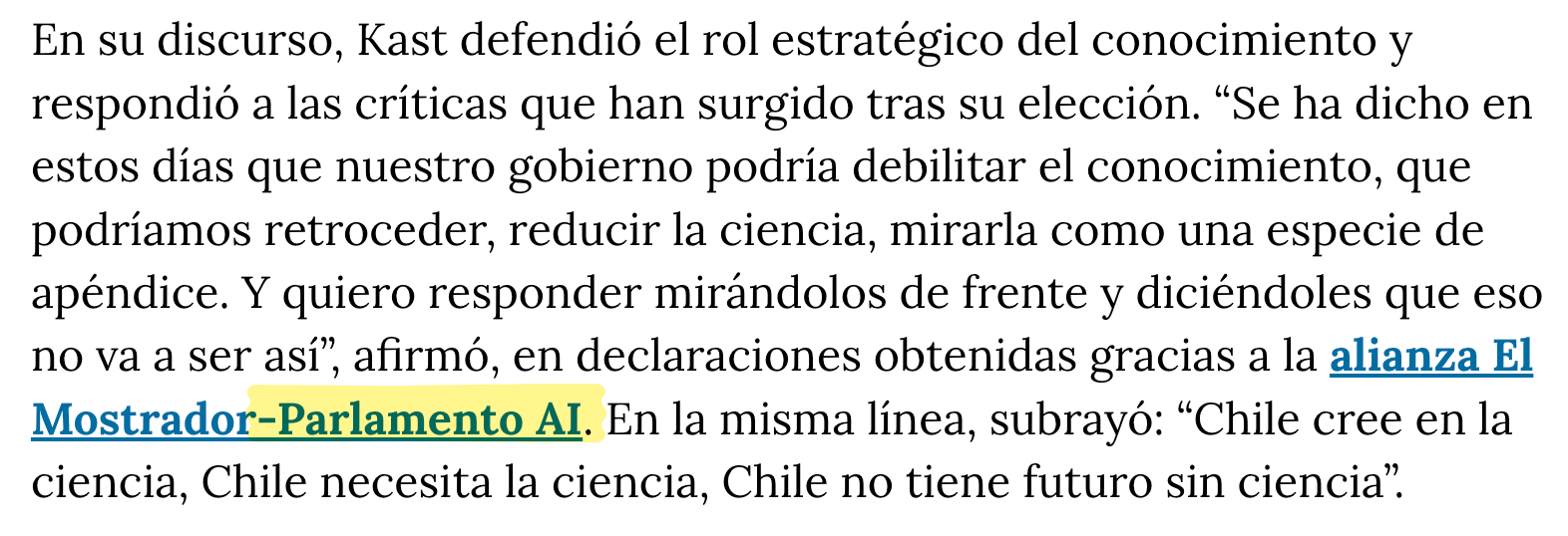 El Mostrador · Parlamento.ai